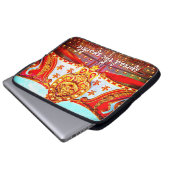 Verteilen Sie das glänzende Zitat goldene Gesicht  Laptopschutzhülle (Vorne Knopf)