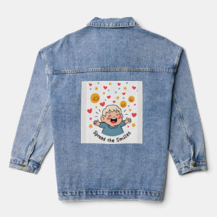 Verteilen Sie das Lächeln - Niedlicher und fröhlic Jeansjacke