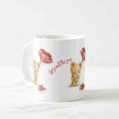 Verteilen Sie die Freude niedlich Teddy inspiriere Kaffeetasse (Vorderseite Links)