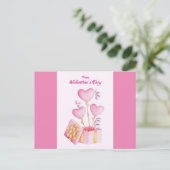 Verteilen Sie die Liebe diesen Valentinstag Postkarte (Stehend Vorderseite)