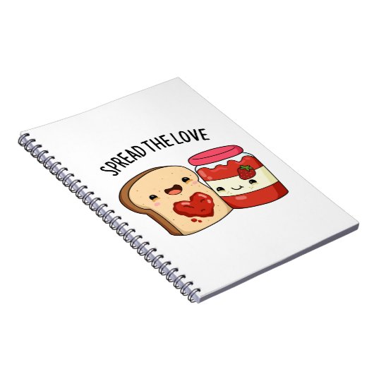 Verteilen Sie die Liebe Funny Jam und Brot Pub Notizblock (Rechte Seite)