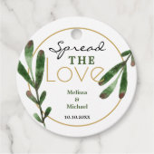 Verteilen Sie die Liebe Grüne Hochzeit Vielen Dank Geschenkanhänger (Vorderseite)