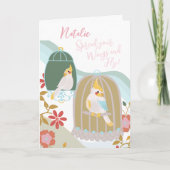 Verteilen Sie Ihre Flügel Schöner Vogel-Abschluss Karte (Vorderseite)