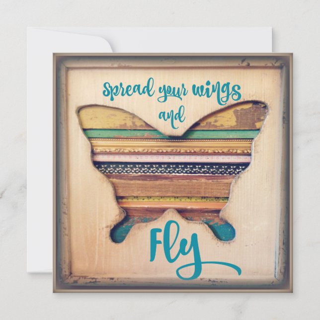 Verteilen Sie Ihre Flügel und Fly Inspiration Card (Vorderseite)