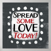 Verteilen Sie Liebe heute Poster Wall Art (Vorne)