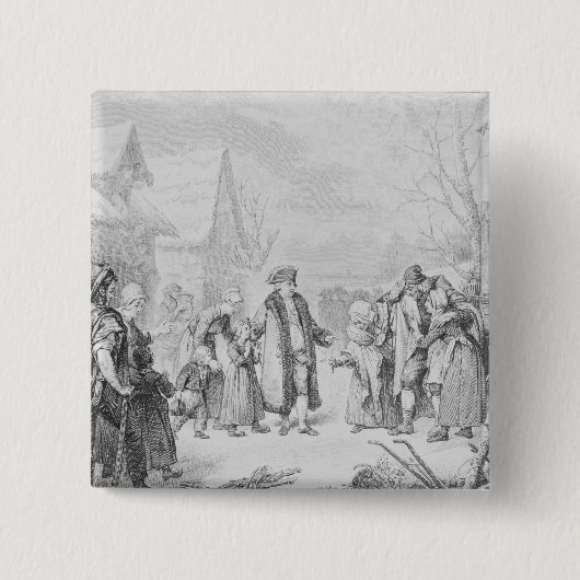 Verteilende Almosen Louis XVI Button (Vorderseite)