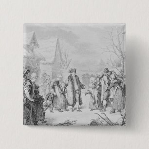 Verteilende Almosen Louis XVI Button