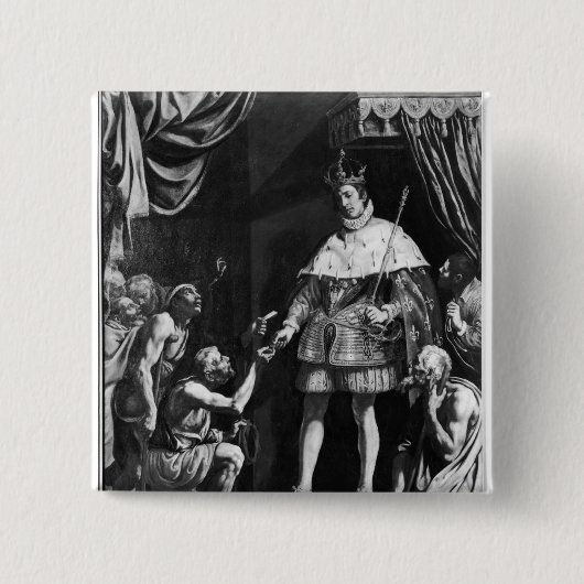 Verteilende Almosen St. Louis, c.1615-20 Button (Vorderseite)
