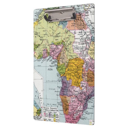 VERTEILTES AFRIKA, 1914 KLEMMBRETT (Links)