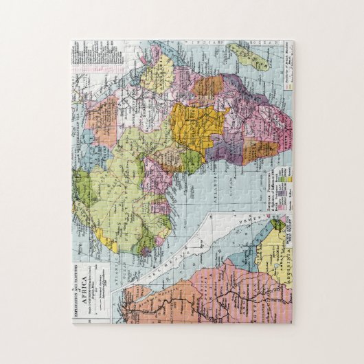 VERTEILTES AFRIKA, 1914 PUZZLE (Vertikal)