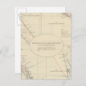 Verteilung der Erdbewegung in Kalifornien Postkarte (Vorne/Hinten)