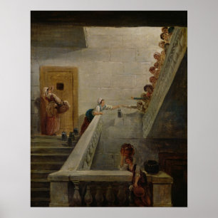 Verteilung Milch im Gefängnis St. Lazare, 1794 Poster