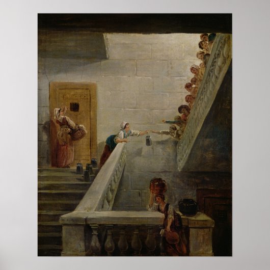 Verteilung Milch im Gefängnis St. Lazare, 1794 Poster (Vorne)