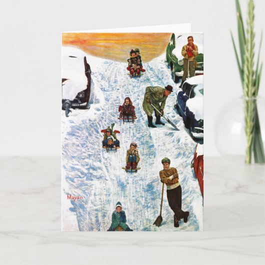 Verteilung und Ausgraben Feiertagskarte (Vorderseite)