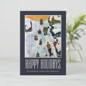 Verteilung und Ausgraben Feiertagskarte (Stehend Vorderseite)