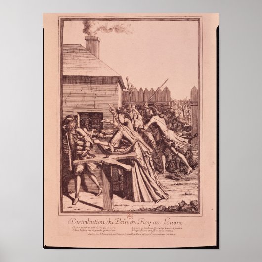 Verteilung von Brot im Louvre Poster (Vorne)