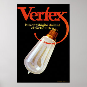 VERTEX LIGHT BULB Sachplakat Kunst, Dichtung und M Poster