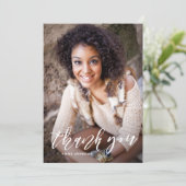 Vertical Abschluss, handgeschriebenes Skript Viele Dankeskarte (Stehend Vorderseite)