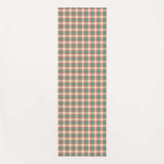 Vertical and horizontal plaid patterns on white  yogamatte (Vorderseite)