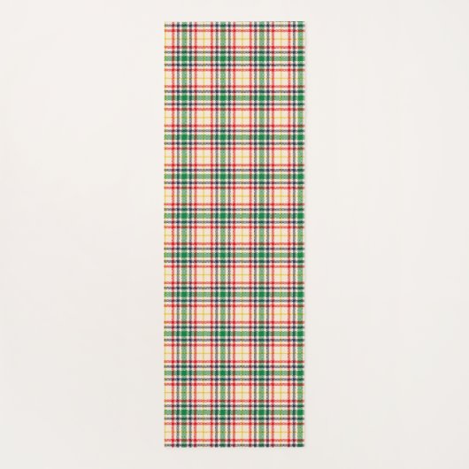 Vertical and horizontal plaid patterns on white  yogamatte (Rückseite)
