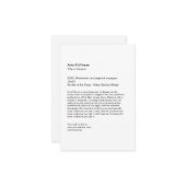 Vertical Artwork Exhibition Art Show Placards Mitteilungskarte (Vorderseite/Rückseite Beispiel)