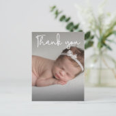 Vertical Baby Birth Ankündigung und vielen Dank Postkarte (Stehend Vorderseite)