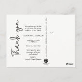 Vertical Baby Birth Ankündigung und vielen Dank Postkarte (Rückseite)