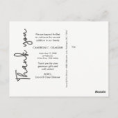 Vertical Baby Foto Geburtserklärung Vielen Dank Postkarte (Rückseite)