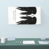 Vertical Black Angel Wings Monogram Banner (Messe)