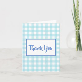 Vertical Blue Gingham Vielen Dank für Ihre Karte