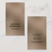 Vertical Browny Beige Attraktive Visitenkarte (Vorne/Hinten)