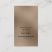 Vertical Browny Beige Attraktive Visitenkarte (Rückseite)
