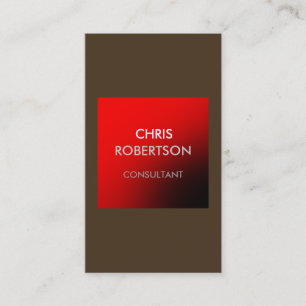 Vertical Café Noir Red Contemporary Business Card Visitenkarte