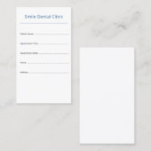 Vertical Dental Appointment Card Clean Design Terminkarte (Vorne/Hinten)