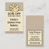 Vertical für die Verweisung des Rabatts für Bäcker Visitenkarte (Vorne/Hinten)