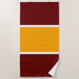 Vertical Golden Yellow Milde Red Racing Streifen Strandtuch