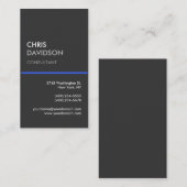 Vertical Gray Blue Line Attraktive Visitenkarte (Vorne/Hinten)