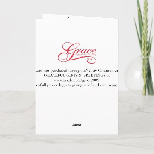 Vertical greeting card feiertagskarte (Rückseite)