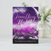 Vertical-Hochzeit der Liebe Mond auf der Wicked Fu RSVP Karte (Stehend Vorderseite)