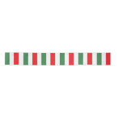 Vertical Italian Flag Stripes on White Satinband (Vorderseite)
