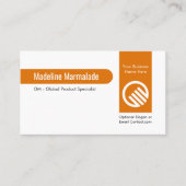 Vertical Marmalade Orange Line Product Visitenkarte (Vorderseite)