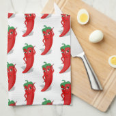 Vertical Muster des Red Pepper Diva Cartoon Geschirrtuch (Viertel Falte)