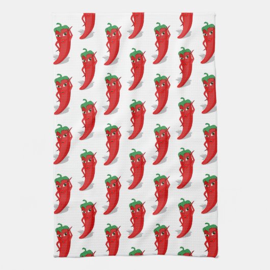 Vertical Muster des Red Pepper Diva Cartoon Geschirrtuch (Vertikal)