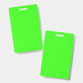 Vertical Neon Green Badge – Customizable Ausweis (Vorder- & Rückseite)