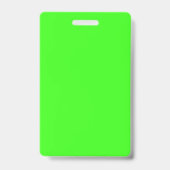 Vertical Neon Green Badge – Customizable Ausweis (Rückseite)