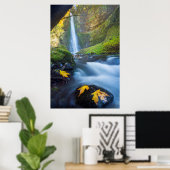 Vertical panorama view of Tunnel Falls Poster (Heimbüro)
