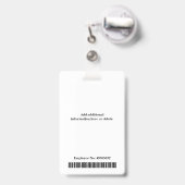 Vertical Pink Custom Employee ID Photo Name Ausweis (Back with Retractable)