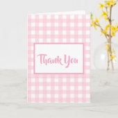 Vertical Pink Gingham Danke, dass Sie die Karte er (Gelbe Blume)