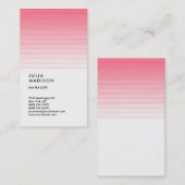 Vertical Pink White Trendmanager Berater Visitenkarte (Vorne/Hinten)