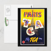 Vertical Postcard Destination Paris Postkarte (Vorne/Hinten)